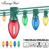 Grensk RGB C7 String Light 220V EU 110V US Luci a Led per esterni 1W E12 Plastica infrangibile Impermeabile Party Garden Capodanno Light Decor