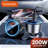 Toocki 200W Caricabatteria da auto USB Tipo C QC 4.0 PPS 45W PD 100W Caricabatteria da auto USB C a ricarica rapida per iPhone 16 15 Samsung MacBook