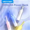 Vention Power Bank 20W Ricarica Rapida 5000mAh Batteria Portatile per iPhone 16 SAMSUNG Xiaomi Huawei Batteria Esterna PD 20W