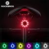ROCKBROS luce posteriore per bicicletta ricarica USB avviso di sicurezza luce per ciclismo luce posteriore per bicicletta colorata luce per bici accessori per bici