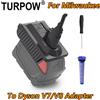 Turpow Adattatore batteria Turpow per batteria Milwaukee M18 18V a adattatore Dyson V7/V8 con batterie per utensili al litio serie Dyson V7/V8