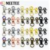 Meetee 5-20 pezzi 10/13mm portachiavi in metallo con chiusura a moschettone per borsa tracolla per bagagli gancio girevole clip guinzaglio per animali moschettone cintura accessori