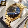 OLEVS orologi da uomo orologio da polso da uomo al quarzo impermeabile in acciaio inossidabile orologio da uomo in oro orologi di lusso luminosi di moda per uomo