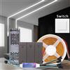 MJJC 24V Corsa di Cavalli Luce di Striscia di Acqua Corsa COB Nastro Flessibile 5M 10M 15M 20M Lampada a Nastro Funziona con Controller di Controllo Smart Switch