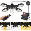 AMARYLLIS Luce solare per capannone da 192 led ad energia solare per interni ed esterni Lampada a sospensione solare con doppio sensore di movimento da 1000LM per gazebo