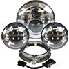 SOYAVISION 7 "LED proiettore faro 4.5" nebbia luce di passaggio per Harley Touring Electra Glide Road King Softail Night Train Bad Boy Lamp