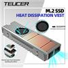 Teucer M.2 NVME SSD dissipatore di calore struttura in rame e alluminio con ventola silenziosa raffreddamento attivo 2280 dispositivo di raffreddamento dell'unità a stato solido