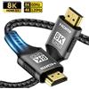 FDBOY Cavo HDMI 8K 8K/60Hz 4K/120Hz UHD HDR 48Gbps Cavo HDMI 2.1 EARC ARC HDCP HDR ad altissima velocità per cavo video RTX PC portatile