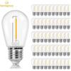 Genixgreen Lampadine LED S14 1W Equivalenti a 11W con Attacco E27, Stile Vintage Edison, Impermeabili per Esterni, Decorazione per Feste e Matrimoni