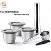 i Cafilas Capsule riutilizzabili in acciaio inossidabile per Nespresso fit Essenza Mini Inissia Pixie Mahcine Espresso Cialde di caffè ricaricabili con gomme