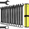 WOZOBUY Chiavi combinate, set di chiavi metriche 6-24 mm, nero resistente, con custodia, kit di attrezzi per manutenzione moto