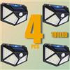 ESMARTER 1/2/4PCS Nuove luci solari Lampada da parete per esterni Sensore di movimento PIR 100LED Luce solare ad energia solare Lampione stradale per cortile giardino