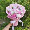Sanrio Anime Hello Kitty Cartoon peluche bouquet fiori di rosa artificiali bambola Natale casa decorazione di nozze regalo di San Valentino