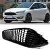MagicKit Griglia paraurti anteriore superiore per Ford Focus S SE RS 2015-18 a nido d'ape nero lucido