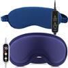 Hailicare Massaggiatore per occhi USB Ombra per occhi riscaldata Allevia la foschia per gli occhi Rimuovi le occhiaie Copertura per gli occhi calda per il sonno notturno Maschera per gli occhi da ufficio da