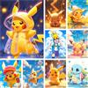 Potdemiel Pittura diamante 5D fai da te Anime Pikachu diamante pieno mosaico ricamo cartone animato anime punto croce decorazioni per la casa lavoro manuale regalo artigianale