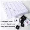 luckyiasv Lotto di 70 scatole espositive per pietre preziose trasparenti/scatole espositive per diamanti in plastica trasparente con pietre preziose a forma di anello