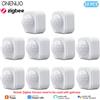 ONENUO 1- 10PCS Tuya Zigbee PIR Rilevatore di sensori di movimento Sicurezza Vita intelligente Tuya Zigbee Rilevatore di movimento PIR ha bisogno di Zigbee Gateway/Hub