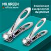 MR.GREEN Tagliaunghie con apertura a ganascia larga in acciaio inossidabile, tagliaunghie per unghie spesse e dure, forbici per manicure, strumenti