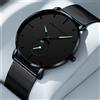 Hannah Martin Orologio da uomo Moda Blu Nero Timing Quadrante piccolo Movimento al quarzo originale Orologio sportivo da uomo casual in acciaio inossidabile