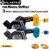 VILASTING Mini Smerigliatrice Angolare Cordless 3IN Electirc CUT OFF Strumento Taglio Sega Circolare PowerTool Per Makita/Dewalt 20V Batteria Spille