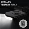 CYCLAMI Lampada anteriore per bici ultraleggera diurna da 5000 mAh Versione sospesa Torcia per ciclismo Luce per faro per bicicletta di emergenza