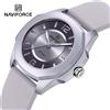 NAVIFORCE 7107 Orologio da donna Moda elegante femminile al quarzo cinturino in silicone orologio da polso 5ATM impermeabile con datario orologio da donna