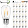 Grensk Lampadine di ricambio infrangibili S14 1W 2W E27 Lampadine Edison retrò 220V 110V 2700K per luci da esterno impermeabili IP44