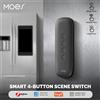 MOES Tuya ZigBee Smart Scene Switch 4 pulsanti portatile wireless leggero design 12 scenari automazione telecomando alimentato a batteria