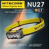 NITECORE NU27 56g Faro da trail running Leggero Luce calda Luce neutra/bianca fredda Lampada frontale a LED 600 lumen Ricarica USB-C