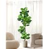 Kmitang 70-135 cm grande albero artificiale ficus piante di gomma finte ramo foglie di violino in plastica per la decorazione esterna interna del giardino domestico