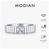 MODIAN D Colore Moissanite Anello in argento sterling 925 Alla moda Ampio Eterno Anelli da dito impilabili per le donne Gioielleria raffinata unisex