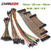 CHANZON 40-120 Pz 10 cm 20 cm 30 cm Dupont Cavo Linea Jumper Wire Kit Maschio Femmina 24AWG Rame Lungo Nastro connettore Set per Breadboard FAI DA TE