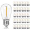Genixgreen S14 1W LED String Lampadine Uguali a 11W E27 Base Vintage Edison Plastica Impermeabile Esterno Sostituisci Lampadina Decorazione di nozze per feste