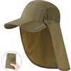 BASSDASH UPF 50 + cappello da pesca pieghevole berretto da Baseball con patta rimovibile portatile per uomo donna Golf escursionismo