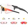SCVCN Occhiali da ciclismo fotocromatici Senza montatura Sport all'aria aperta Corsa Drving Occhiali da sole per uomo Occhiali Mtb Occhiali da bicicletta 1 lente