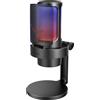 FIFINE Microfono USB da Gaming FIFINFIFINE per PC, Mac, PS4, PS5, Microfono a Condensatore RGB per Streaming, Podcast, con Controllo RGB A8