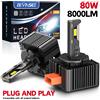 BEVINSEE D2S D1S D3S LED CANBUS per Zavorra D2R D1R D3R Luci A LED 80W 8000LM 6000K Plug & Play D5S LED Auto Faro Turbofan 12V