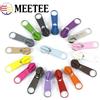 Meetee 50/100/200 pezzi 3 # 5 # Cursore per Cerniere in Nylon, Tirazip per Borse e Abbigliamento, Kit Riparazione Cerniere per Zaini e Tasche, Accessori Fai da Te per Cucito