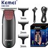 Kemei 889 Tagliacapelli professionale senza fili tascabile Mini tagliacapelli elettrico compatto per barba Piccolo kit per toelettatura portatile per uomo