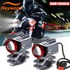 Heyword Faro Ausiliario LED per Moto Heyword 160W 50000LM, Luce Esterna Bicolore per Moto, ATV e Scooter