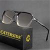 CATERSIDE Occhiali da Sole Retrò Punk da Uomo, Montatura Quadrata con Doppio Ponte, Occhiali da Sole di Alta Qualità per Donna, Regali per Feste e Festival