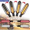 SOYAVISION Indicatore di direzione universale per moto a LED Luce freno bianca DRL/rossa + lampeggiante ad acqua che scorre Indicatori LED gialli lampeggianti