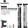 ROCKBROS 120Psi Pompa da bicicletta Gonfiatore d'aria portatile Pompa da bici con manometro AV FV Schrader Presta Pompa con valvola Accessori per ciclismo