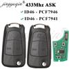 Jingyuqin Chiave A Distanza Dell'automobile di Vibrazione 433 Mhz Per Opel/Vauxhall Astra H 2004-2009 Zafira B 2005-2013 Vectra C 2002-2008 Corsa D 2007-2012