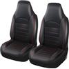 AUTOYOUTH 2 coprisedili per auto anteriori universali in pelle PU Set di coprisedili per secchio con schienale alto per la maggior parte delle auto, camion, SUV e furgoni