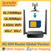 Tenda Router 4G SIM 4G03 Pro - Router WiFi mobile Banda wireless 3G/4G 2,4 GHz, LTE Cat4, Porta LAN/WAN Fast Ethernet, 2 * 4dBi