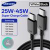 SAMSUNG Cavo PD Originale Samsung 45W USB Type-C, Caricatore Super Veloce 25W 5A per Samsung S25 S24 S23 S22 Note 20 A15 A33 A34 A54