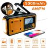 Sayin 5000mAh portatile di emergenza energia solare radio manovella ricarica AM/FM SW multi BAND radio lettura a LED torcia elettrica banca di potere