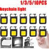 ctzsoop Mini portachiavi COB portatile super luminoso 4 modalità di illuminazione Torcia elettrica Lampada di ricarica Luci da campeggio con magnete